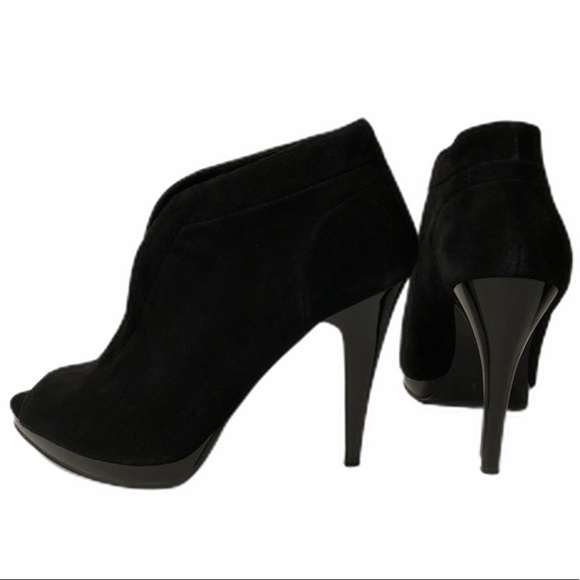 Nine West Shoes - Nine West Suede Leather Peep Toe Bootie Heel 8